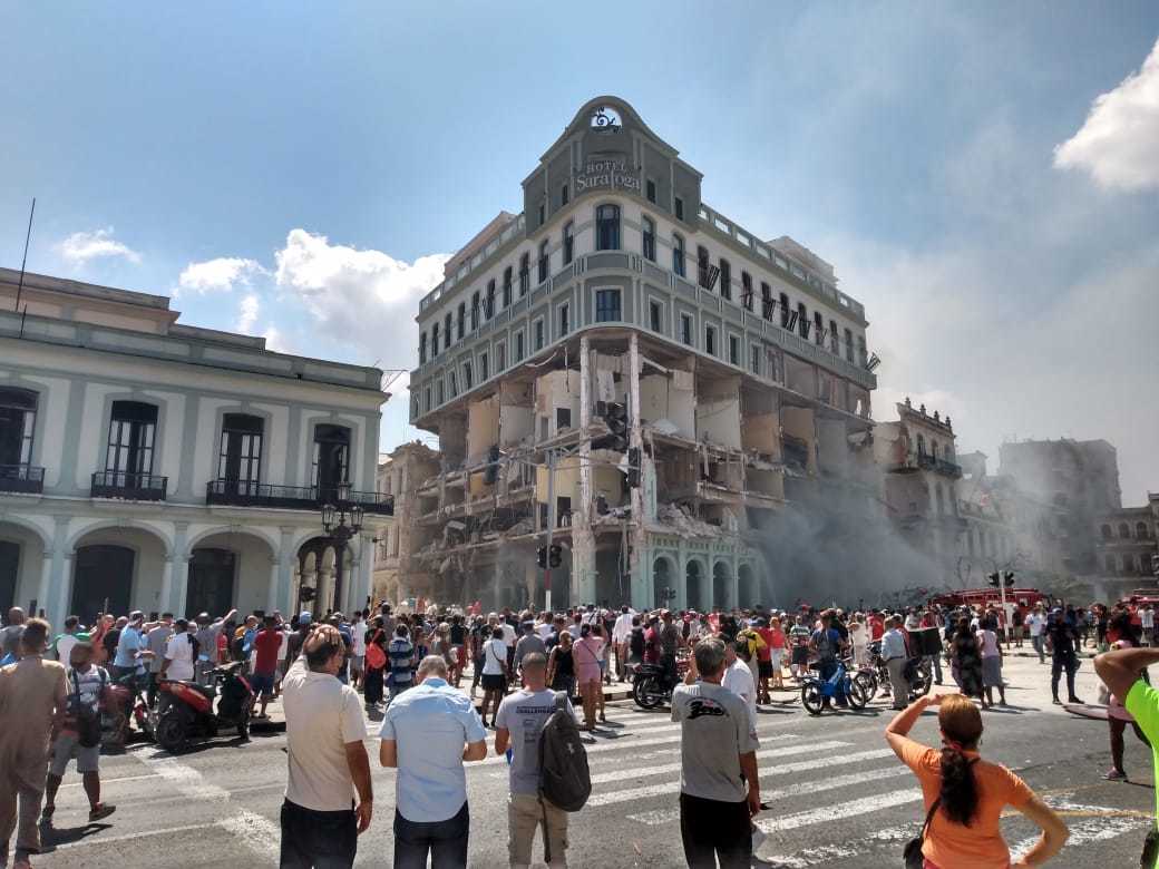 Explosão deixou 19 feridos na avenida Prado, em Cuba - Redes sociais/Reprodução/ND
