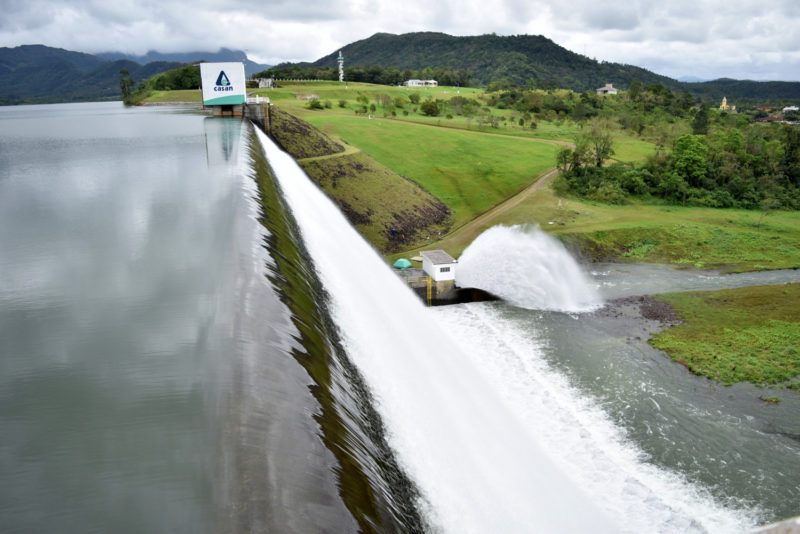 Barragem do Rio São Bento ajuda a controlar o volume de água dos rios no Sul de SC. &#8211; Foto: Divulgação