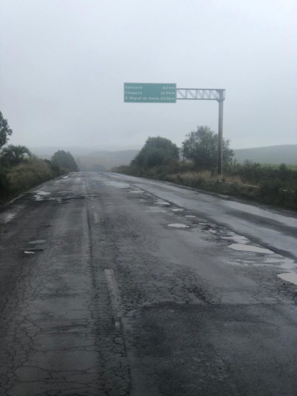 Trecho entre Irani e Ponte Serrada est&aacute; uma mis&eacute;ria – Foto: NDMais