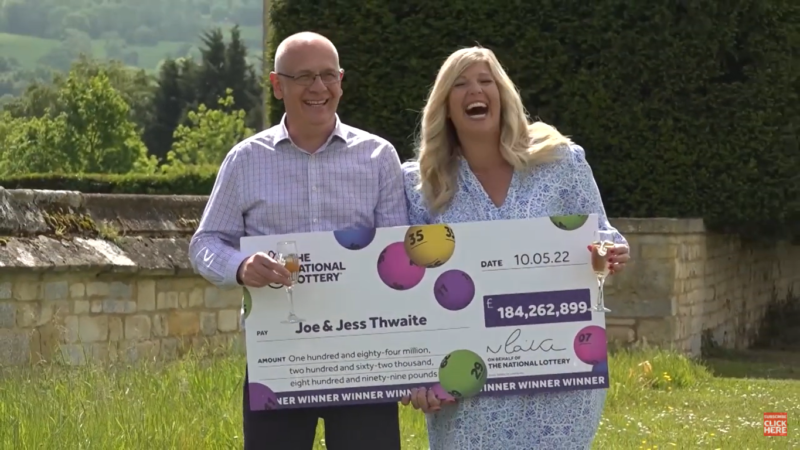 Casal ganha mais de R$ 1 bilhão em loteria &#8211; Foto: Internet/Reprodução/ND