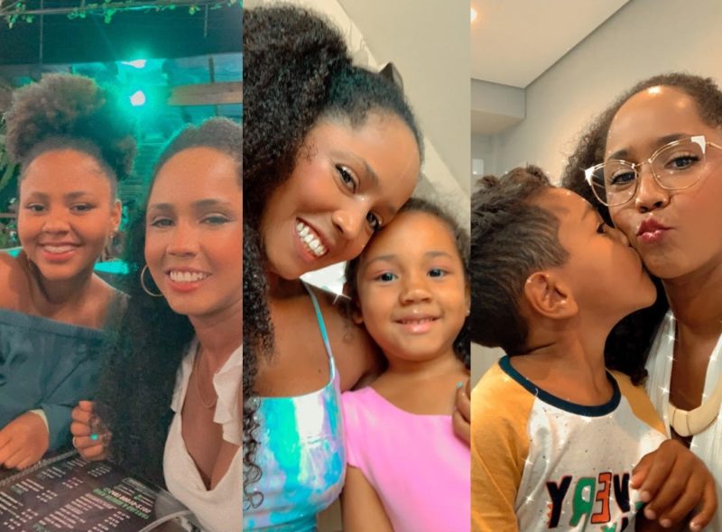 Cl&iacute;cia Neves e os filhos – Foto: Acervo Pessoal/ND