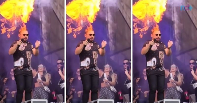 Xand Avi&atilde;o sofre queimaduras durante show em SP – Foto: Reprodu&ccedil;&atilde;o/Internet