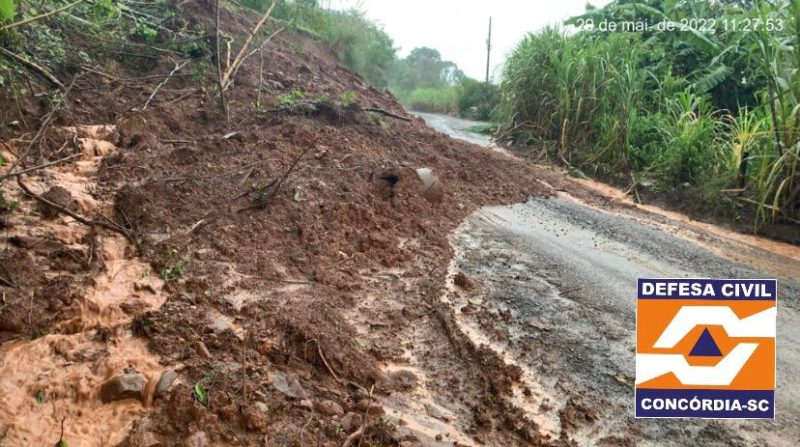 Rodovias foram bloqueadas por conta das chuvas – Foto: Defesa Civil/Divulga&ccedil;&atilde;o/ND