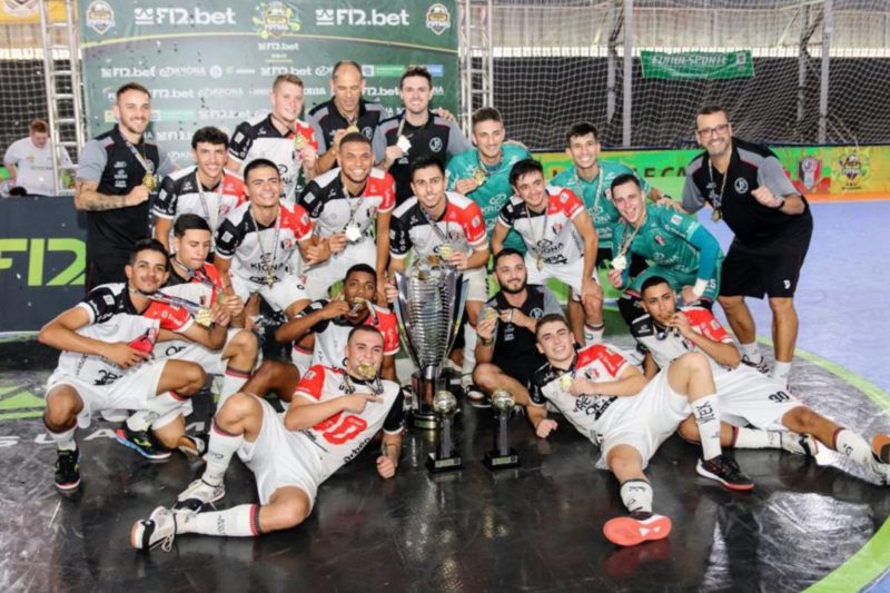 JEC conquistou o t&iacute;tulo da etapa nacional da Copa Mundo do Futsal Sub-21 de maneira invicta – Foto: Divulga&ccedil;&atilde;o/ND