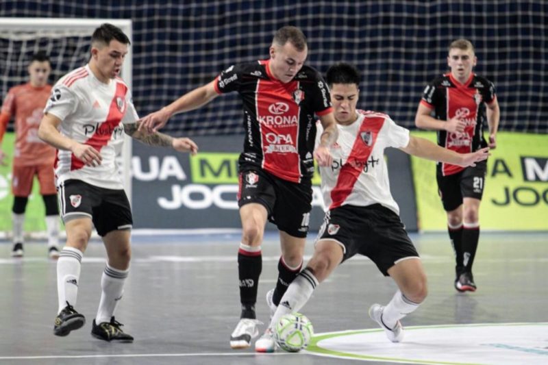 JEC Futsal vence o River Plate e garante a classifica&ccedil;&atilde;o na Copa Mundo do Futsal – Foto: Christian Rizzi/Divulga&ccedil;&atilde;o/ND
