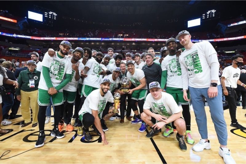 O Boston Celtics venceu o Miami Heat na final do Leste e voltou &agrave;s finais da NBA ap&oacute;s 12 anos – Foto: Boston Celtics/Divulga&ccedil;&atilde;o