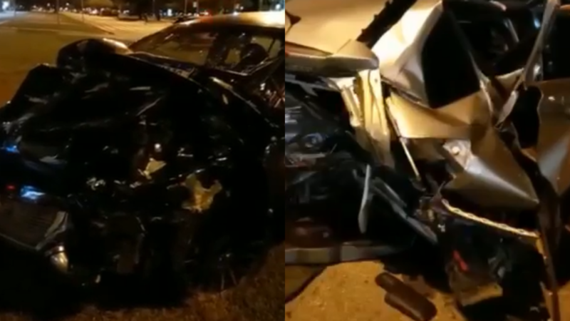 Colis&atilde;o deixou ambos os ve&iacute;culos destru&iacute;dos – Foto: GMF/Divulga&ccedil;&atilde;o/ND