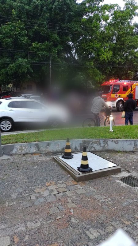 Mulher morreu atropelada na manh&atilde; desta ter&ccedil;a-feira (31) no bairro Itoupava Central – Foto: Divulga&ccedil;&atilde;o/ND