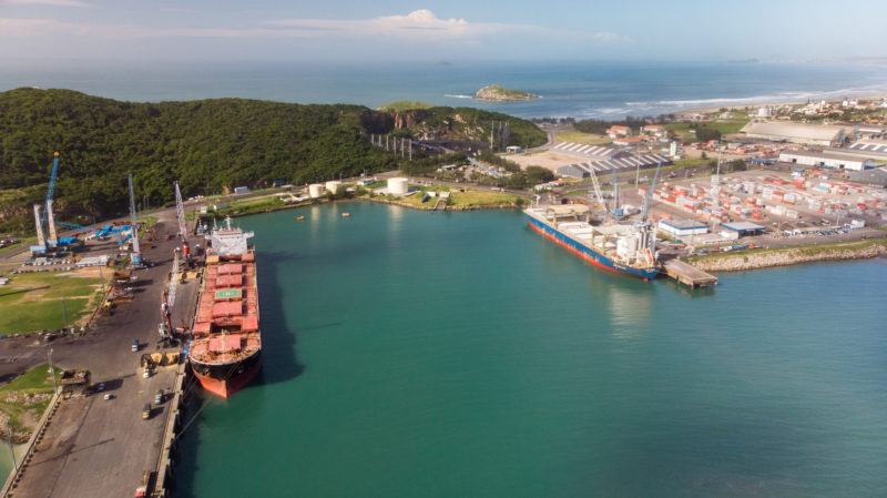 Porto de Imbituba realiza melhor abril da historia com alta de 45,9% na movimentação de cargas &#8211; Foto: SCPAR Porto de Imbituba/Divulgação/ND