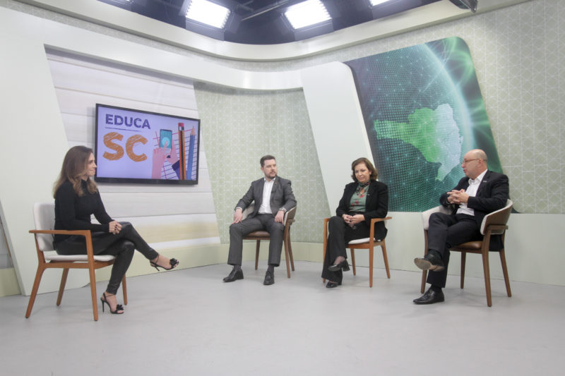 Pr&eacute;-apresenta&ccedil;&atilde;o do primeiro programa de 2022, que j&aacute; est&aacute; no ar, foi feita ao vivo diretamente dos est&uacute;dios do Educa SC, em Florian&oacute;polis – Foto: Leo Munhoz/ND