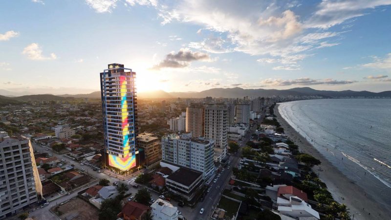 Projeção em 3D mostra como Smart Building deve se destacar na orla de Porto Belo  &#8211; Foto: Divulgação Inspire Empreendimentos/ND