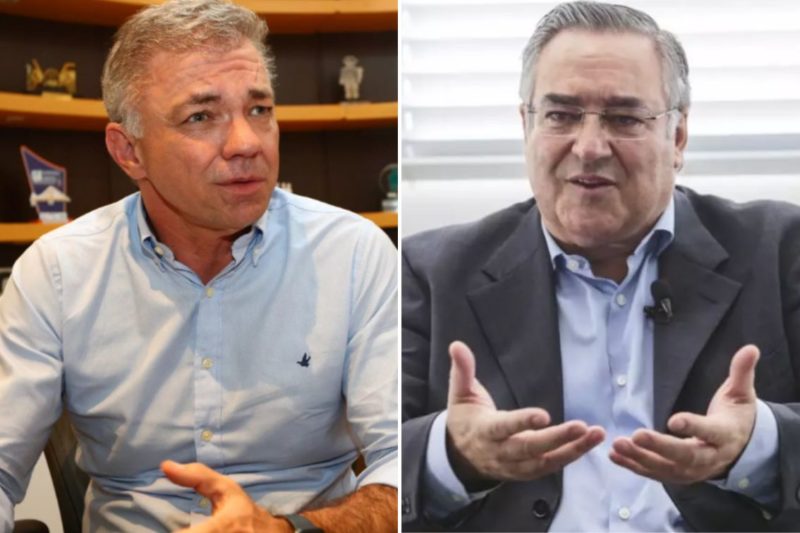 Gean Loureiro (e) é o terceiro ao governo e Raimundo Colombo (d) o preferido ao Senado – Foto: Arquivo/ND