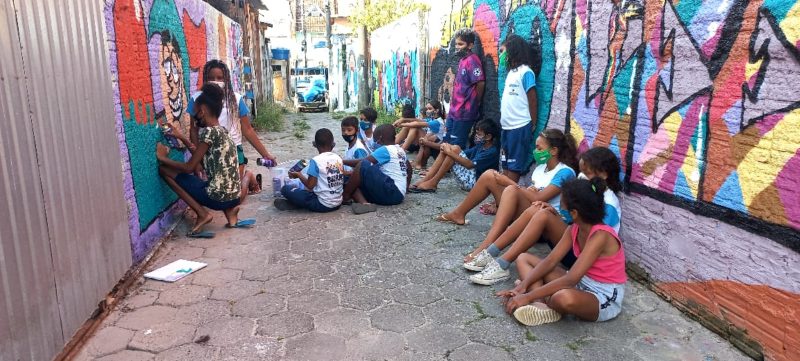 Grafite na comunidade Monte Cristo – Foto: Divulga&ccedil;&atilde;o