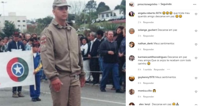 homenagens ao sargento da pm nas redes sociasi