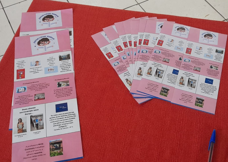 Publica&ccedil;&atilde;o exp&otilde;e resenhas e textos dos alunos da Escola Municipal Padre Valente Simioni – Foto: Bruna La&iacute;s Linzmeyer Giese