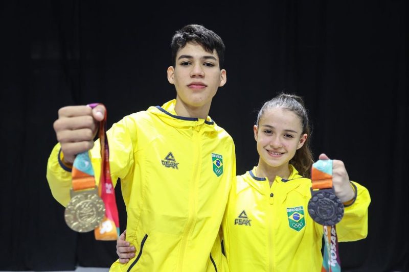 Ouro e Prata no karatê : Juan Rodrigues e Letícia Kato medalharam na Argentina &#8211; Foto: divulgação Jogos Sul-Americanos da Juventude