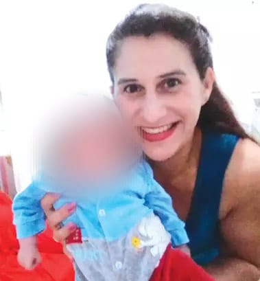 Josi&eacute;li Lopes e o filho foram envenenados pelo marido e pai do beb&ecirc;. – Foto: Arquivo/ND