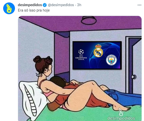 Os memes da vitória do Real Madrid sobre o Manchester City – Foto: Twitter