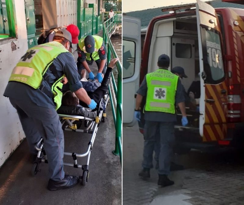 Mergulhador fica ferido durante manuten&ccedil;&atilde;o no ferry boat de Itaja&iacute; – Foto: Corpo de Bombeiros/Divulga&ccedil;&atilde;o/ND