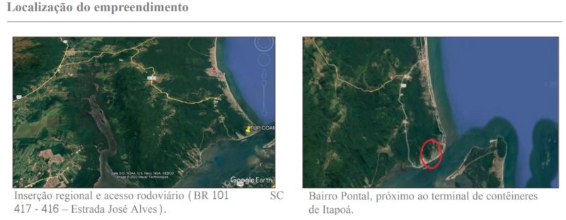 localização do novo porto 
