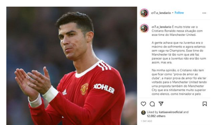 Postagem da irmã de Cristiano Ronaldo não agradou &#8211; Foto: Instagram