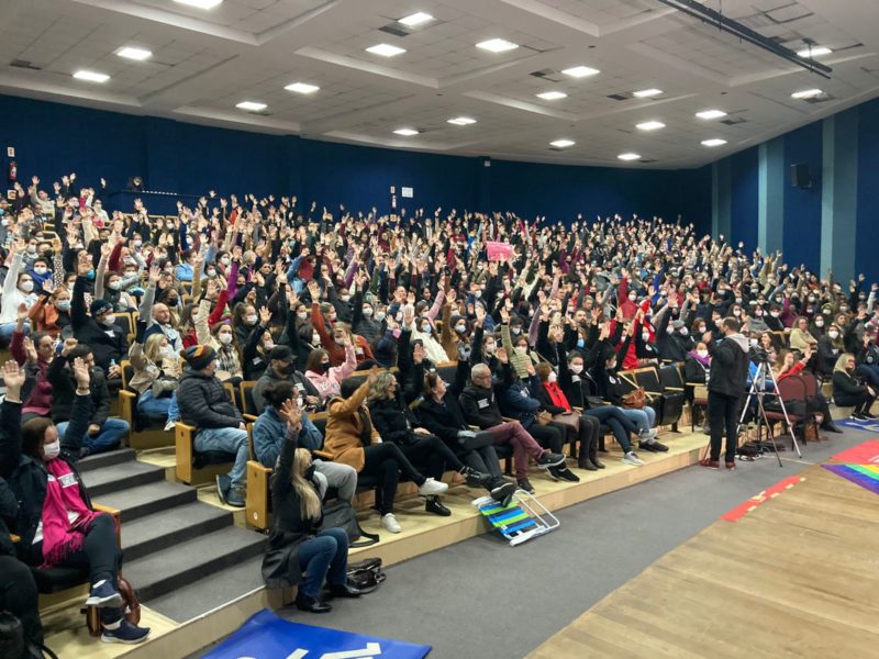 Servidores p&uacute;blicos de S&atilde;o Jos&eacute; entram em greve – Foto: Sagaz/ND