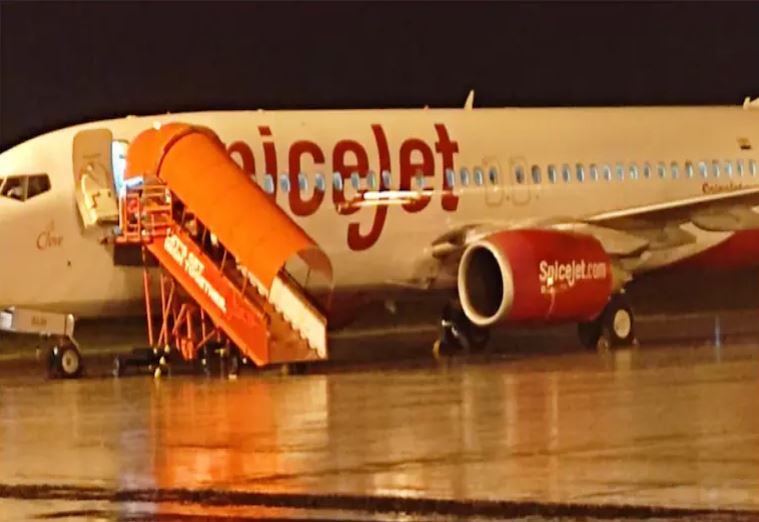 Avi&atilde;o da empresa SpiceJet passou por forte temporal – Foto: IndiaToday/Reprodu&ccedil;&atilde;o/ND