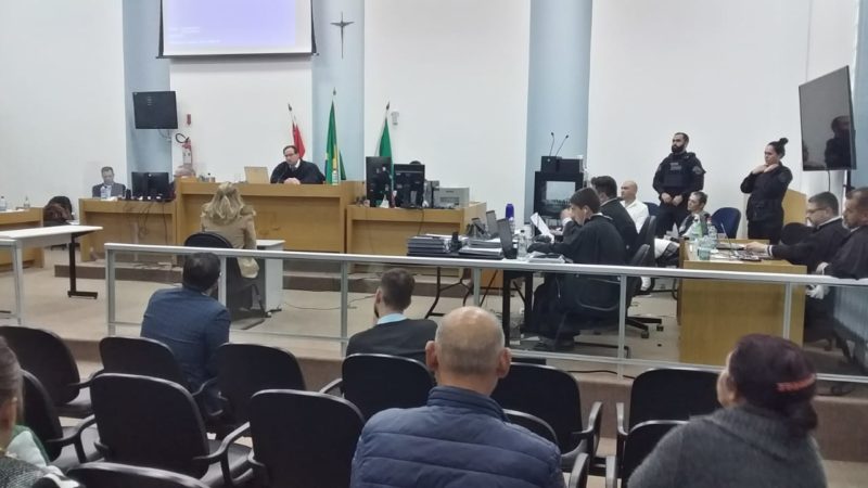 Primeiro dia do j&uacute;ri foi nesta ter&ccedil;a-feira (10) – Foto: TJSC/ND