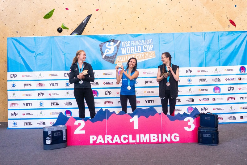 Paraescalada: brasileira Marina Dias conquista a medalha de ouro em etapa da Copa do Mundo nos EUA – Foto: Daniel Gajda/IFSC