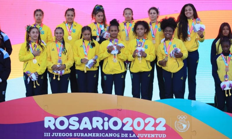 Rugby Feminino do Brasil é ouro nos Jogos Sul-Americanos da Juventude &#8211; Foto: Confederação Brasileira de Rugby
