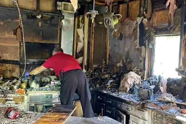 Cachorro causou inc&ecirc;ndio ap&oacute;s farejar fog&atilde;o e destruiu cozinha – Foto: Reprodu&ccedil;&atilde;o/Internet