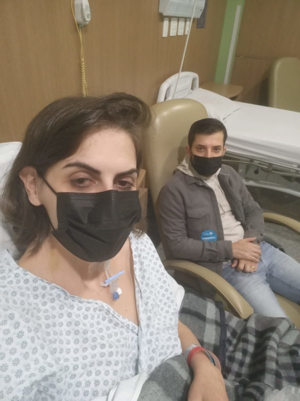 Marina e o esposo Alecir Elias Moreira Azambuja, que esteve ao lado em todos os momentos dando todo o suporte e apoio necess&aacute;rios. – Foto: Arquivo Pessoal/Marina Moreira Azambuja/Divulga&ccedil;&atilde;o/ND
