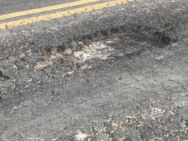 BR-470 tem crateras no asfalto entre Indaial e Blumenau – Foto: Divulga&ccedil;&atilde;o/ND