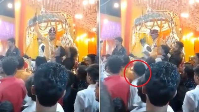 The video shows the moment when the victim is killed during the marriage