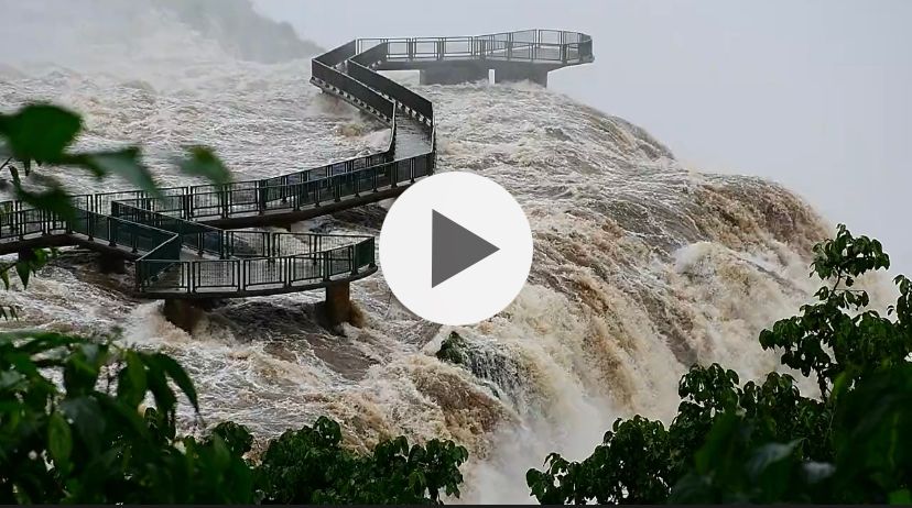 Primeiro Vídeo: Vazão das Cataratas do Iguaçu 5 vezes acima da média n