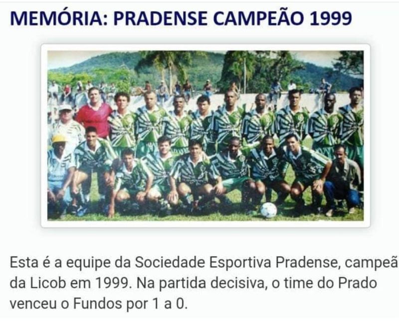 No lugar mais alto do futebol amador de Biguaçu: campeão da LICOB &#8211; Foto: divulgação/Pradense/ND