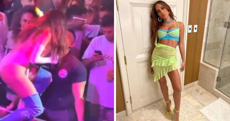 Durante show em Ibiza, Anitta interage com seguran&ccedil;a e &eacute; acusada de ass&eacute;dio – Foto: Reprodu&ccedil;&atilde;o/Internet