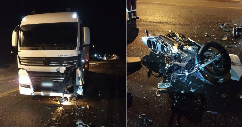 Motociclista morre em colisão contra carreta na SC-441 no Sul de SC &#8211; Foto: CBM/Divulgação/ND
