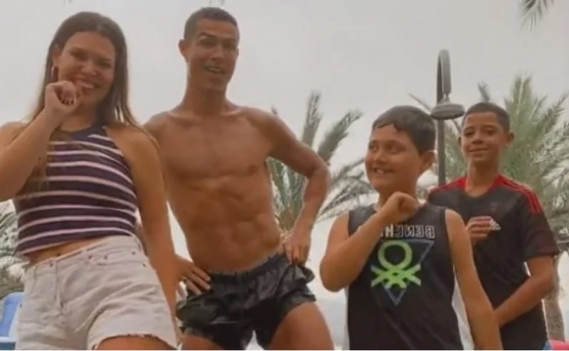 Cristiano Ronaldo dançando funk brasileiro