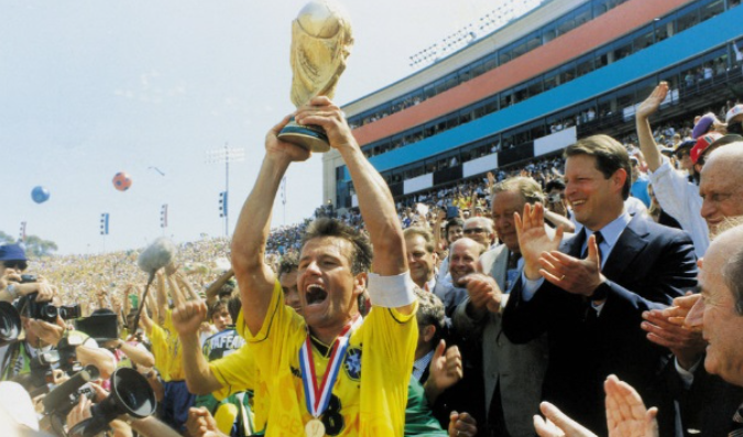 Dunga foi o capit&atilde;o de 1994, nos Estados Unidos, quando o Brasil assegurou o tetracampeonato mundial de futebol. – Foto: CBF/Divulga&ccedil;&atilde;o
