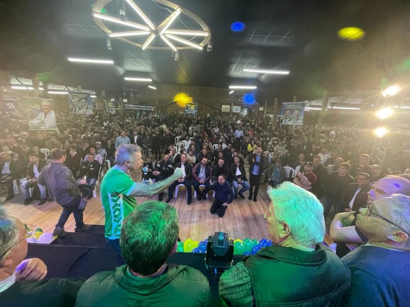 Gean Loureiro durante lançamento da chapa em Chapecó – Foto: Divulgação/ND