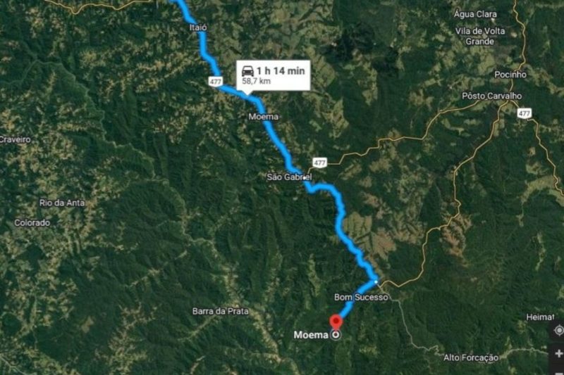 Casal e beb&ecirc; foram resgatados pelos bombeiros de Itai&oacute;polis – Foto: BVI/Divulga&ccedil;&atilde;o