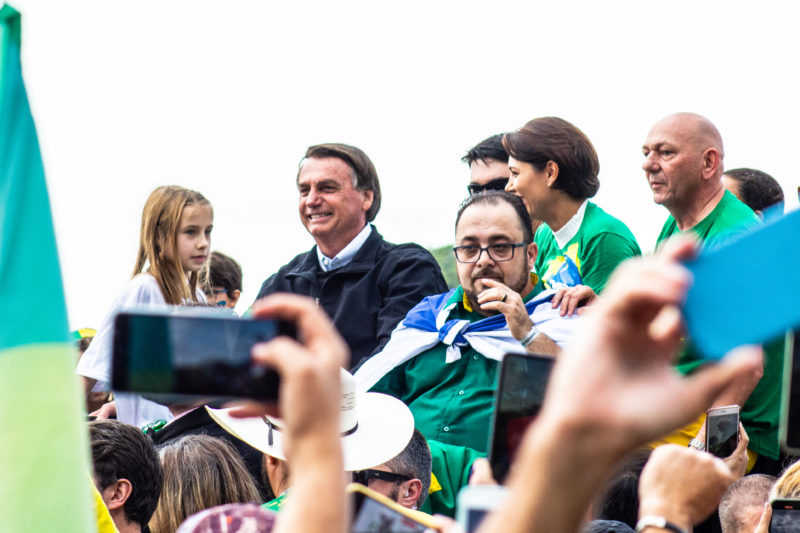 President Jair Bolsonaro was a central figure in the March for Jesus – Photo: Bruno Golembievsky/ND