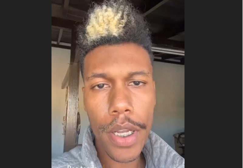 Fabr&iacute;cio dos Santos Sim&atilde;o gravou v&iacute;deo em suas redes sociais para falar sobre o atropelamento – Foto: Reprodu&ccedil;&atilde;o