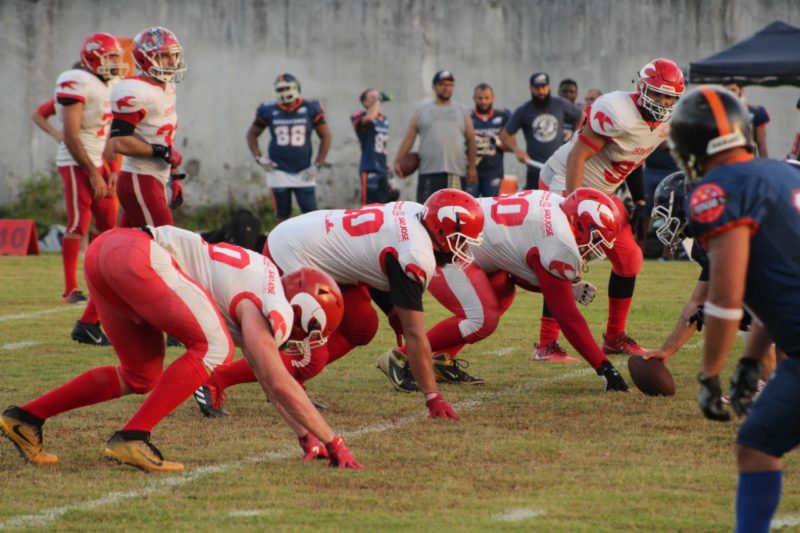 Vermelho e branco: os Istep&ocirc;s estreiam contra os Galdiators de Joinville na Liga BFA – Foto: divulga&ccedil;&atilde;o istepos