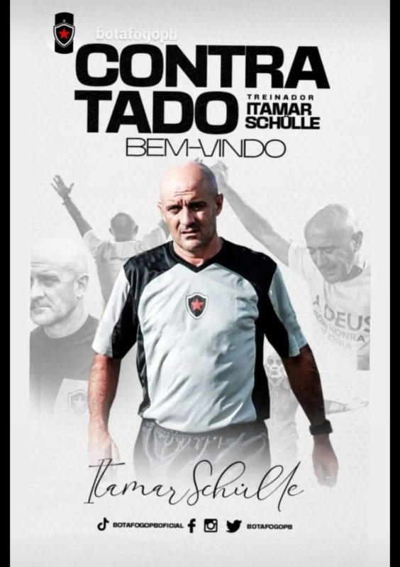 Técnico Itamar Schulle foi anunciado nesta terça-feira no Botafogo (PB) &#8211; Foto: Divulgação/ND