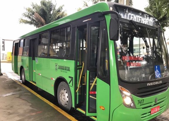 &Ocirc;nibus do transporte p&uacute;blico de Jaragu&aacute; do Sul – Foto: C&acirc;mara de Vereadores de Jaragu&aacute; do Sul