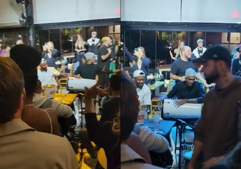 Atacante Jô foi flagrado no pagode durante jogo do Corinthians no Brasileirão