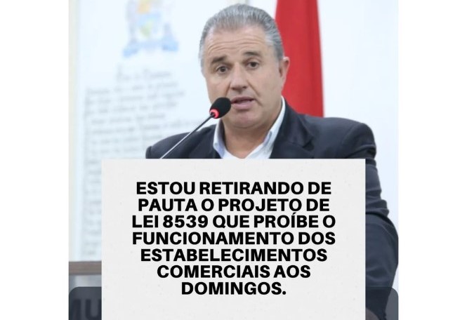 Vereador fez o an&uacute;ncio pelas redes sociais. – Foto: Reprodu&ccedil;&atilde;o/ND