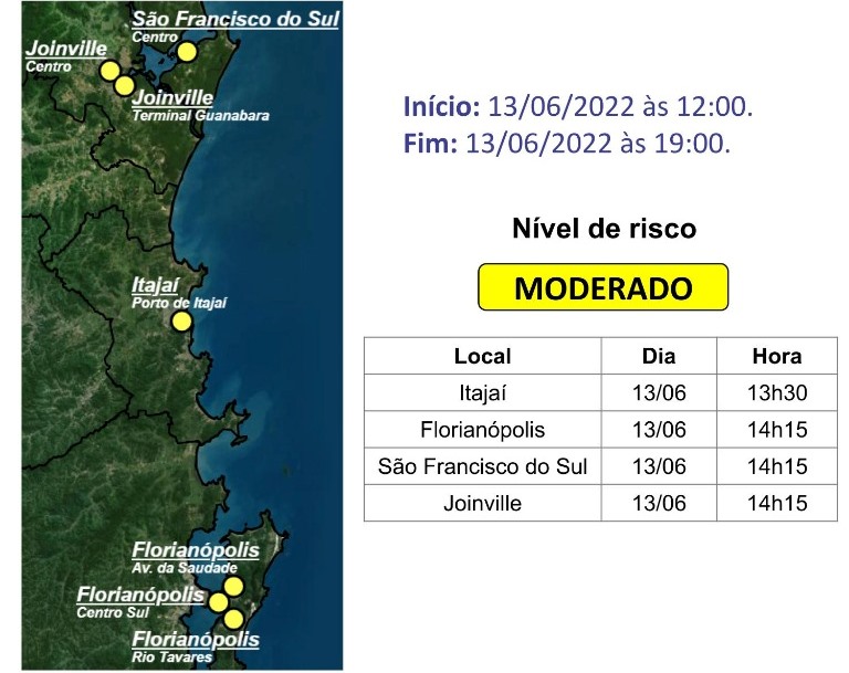 Risco de mar&eacute; alta – Foto: DC/Divulga&ccedil;&atilde;o/ND